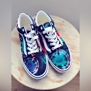 VANS Old Skool Tie Dye Multi 5.5 Men’s Women’s Size 7 Back 2 School